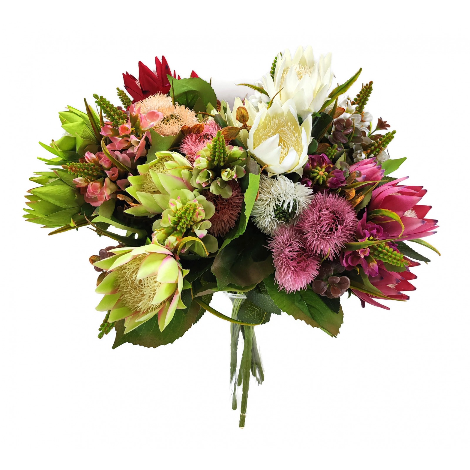 Sztuczny bukiet protei i czosnku ozdobnego 45 cm – mix kolorów