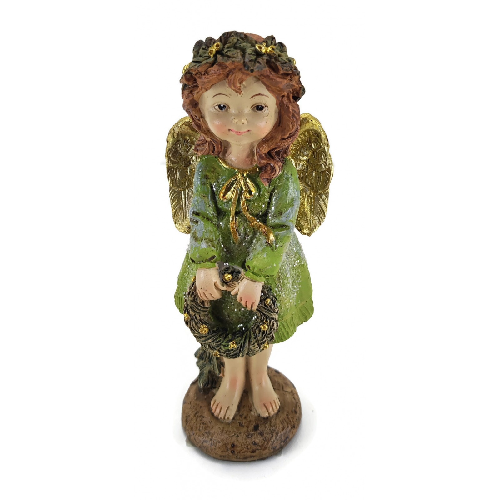 Figurka anioła – dziewczynka z wiankiem 17 cm