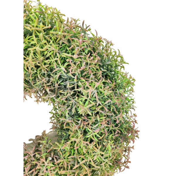 Miniatura: Sztuczny wianek dekoracyjny 40 cm – zielona dekoracja florystyczna
