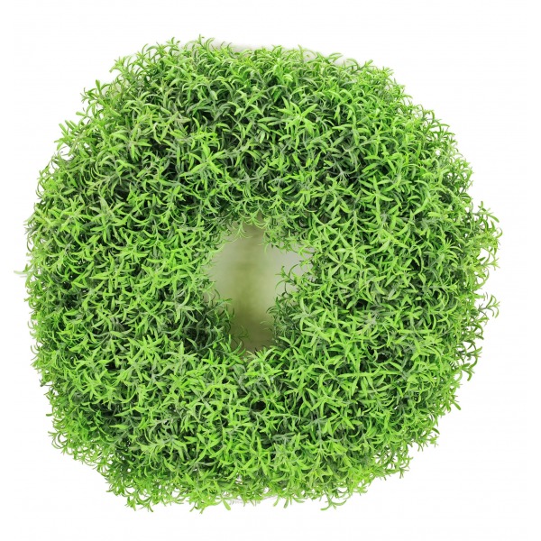 Miniatura: Sztuczny wianek dekoracyjny 40 cm – zielona dekoracja florystyczna
