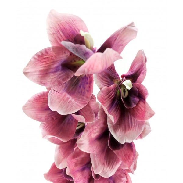 Miniatura: Sztuczny storczyk cymbidium jesienny 80 cm – gałązka kwiatowa, mix kolorów