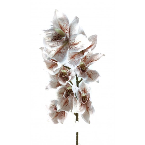 Miniatura: Sztuczny storczyk cymbidium jesienny 80 cm – gałązka kwiatowa, mix kolorów
