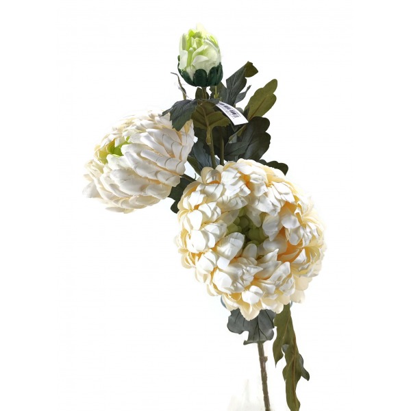 Miniatura: Sztuczna chryzantema 70 cm – gałązka kwiatowa, mix kolorów