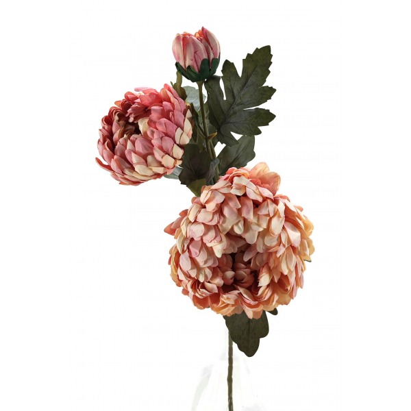 Miniatura: Sztuczna chryzantema 70 cm – gałązka kwiatowa, mix kolorów