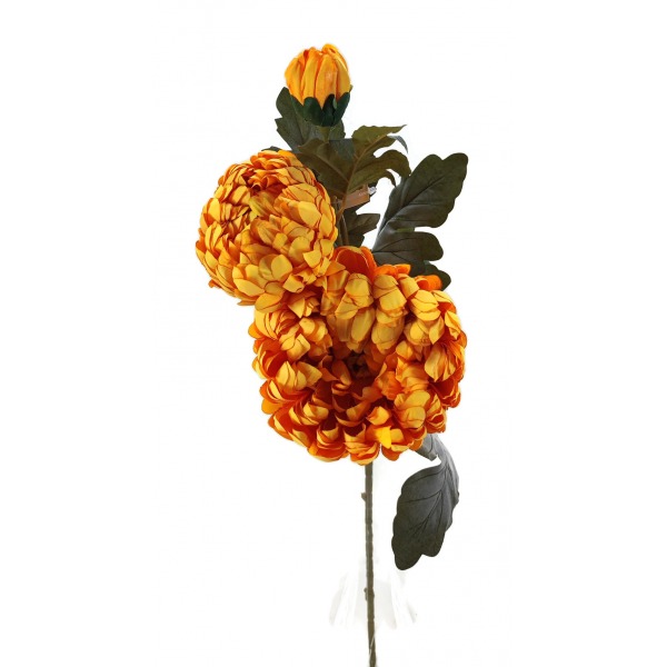 Miniatura: Sztuczna chryzantema 70 cm – gałązka kwiatowa, mix kolorów