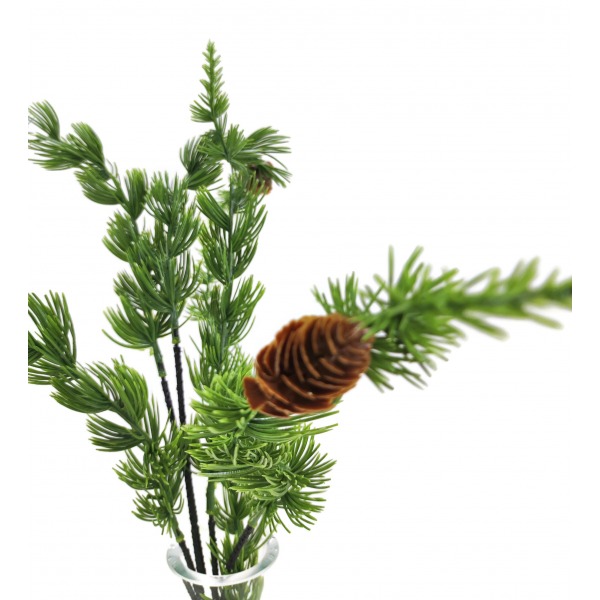 Miniatura: Sztuczna gałązka z szyszeczkami – dekoracyjny dodatek florystyczny