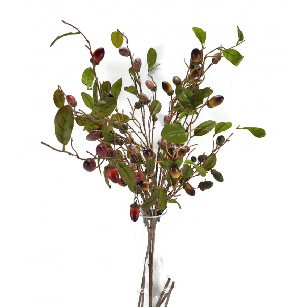 Miniatura: Sztuczna gałązka z żołędziami 100 cm