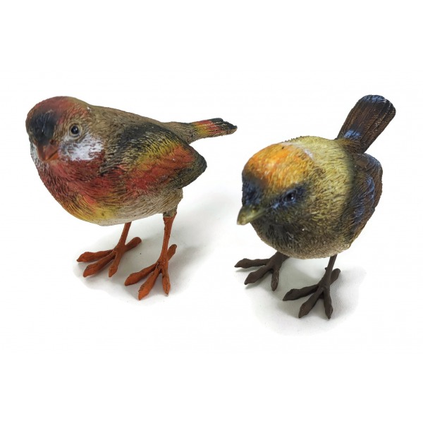 Miniatura: Ptaszek dekoracyjny w jesiennych kolorach 11 × 5,5 × 9,5 cm