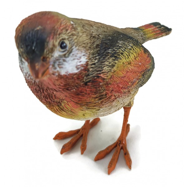 Miniatura: Ptaszek dekoracyjny w jesiennych kolorach 11 × 5,5 × 9,5 cm