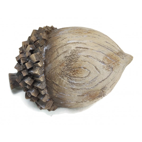 Miniatura: Beżowy żołądź dekoracyjny 14,5 × 10 × 8,5 cm
