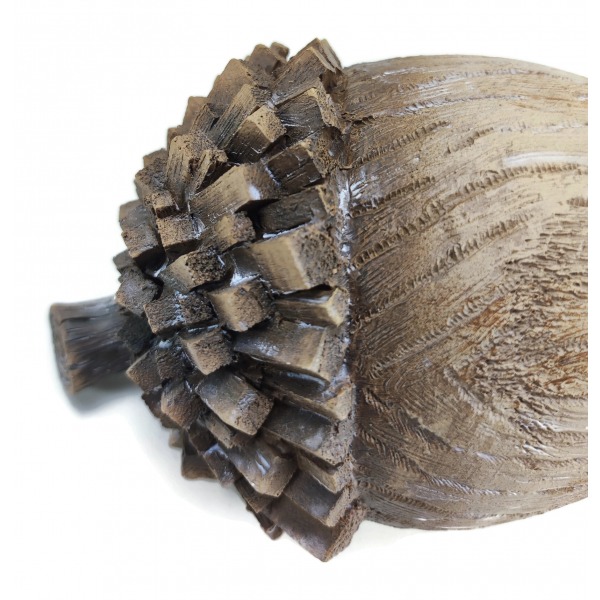 Miniatura: Beżowy żołądź dekoracyjny 14,5 × 10 × 8,5 cm