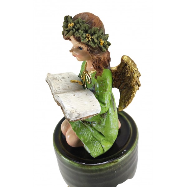 Miniatura: Figurka anioła – dziewczynka z książką