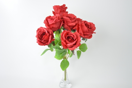 Miniatura: Sztuczny bukiet rozwiniętych róż 48 cm
