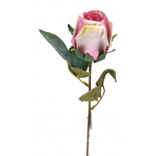 Miniatura: Sztuczna róża pojedyncza jesienna 45 cm