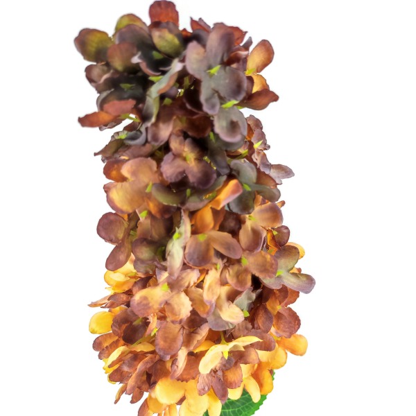 Miniatura: Sztuczna hortensja bukietowa jesienna 80 cm – gałązka dekoracyjna, mix kolorów